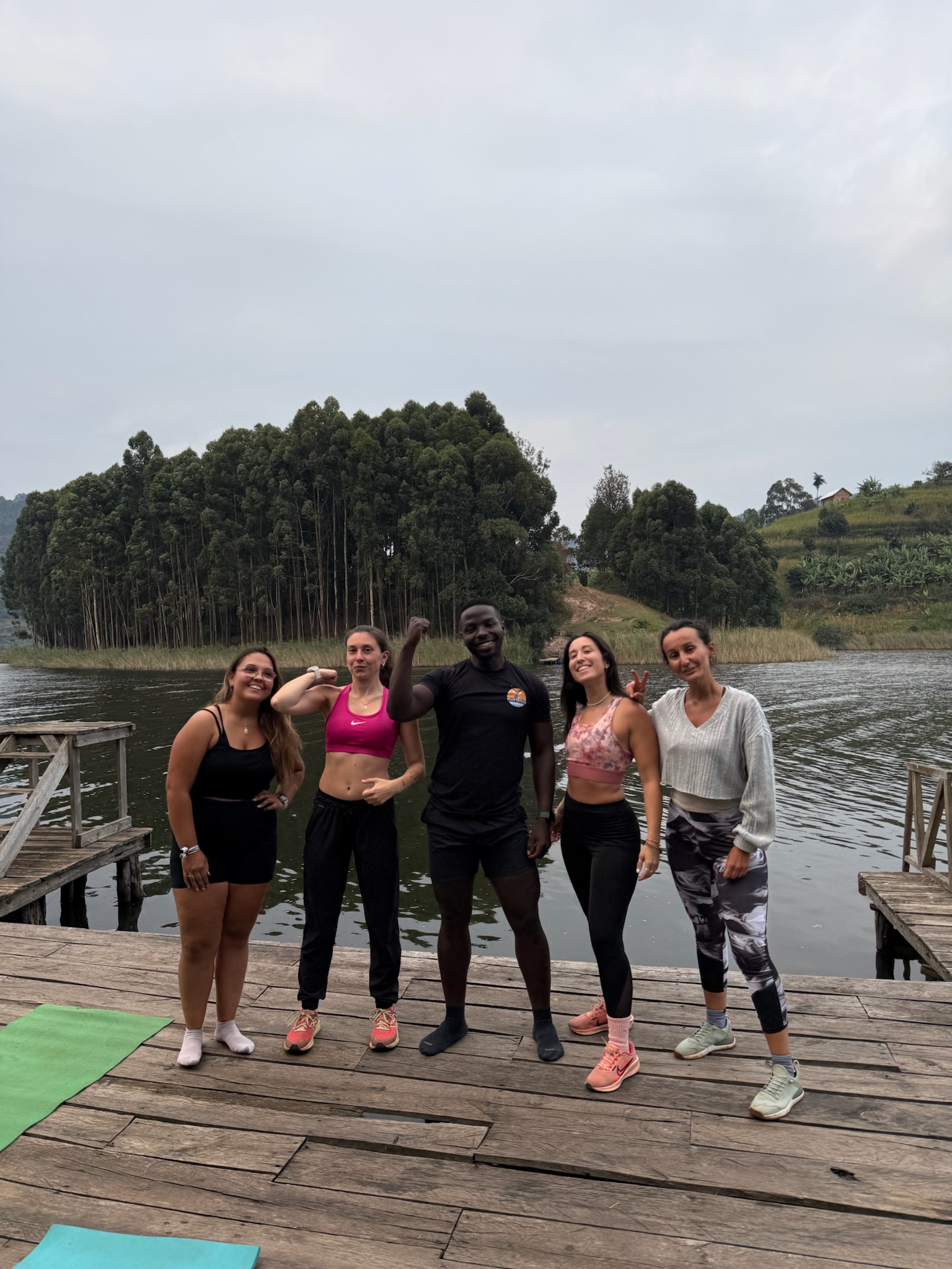 Group by the lake